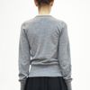 Jil Sander Wool Cardigan in Silver - Lyst