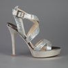 Jimmy Choo Vamp Sandal in Silver - Lyst