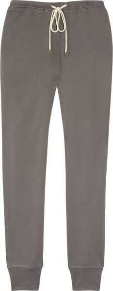 L'agence Drawstring Cotton Track Pants in Gray - Lyst