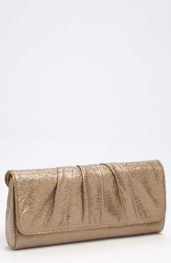  Caroline Metallic Python Print Clutch 