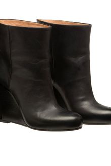 Maison Martin Margiela Leather Ankle Boots with Cutouts Wedges - Lyst