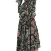 Marni Exclusive Printed Technocrepe Dress in Green - Lyst