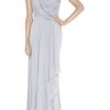 Matthew Williamson Asymmetric Silk Chiffon Gown in Purple (gray) - Lyst