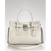 Michael Kors Michael Satchel Hamilton Ew Matte Python in White (dove white) - Lyst