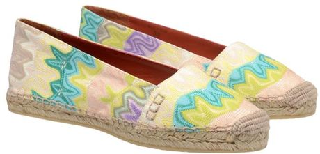 Missoni Knit Covered Espadrilles in Multicolor (green) - Lyst