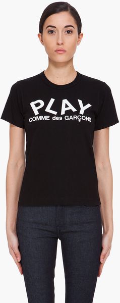 Play Comme Des Garçons Black Logo Print T-shirt - Lyst