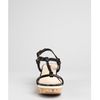 Prada Prada Sport Black Leather Knotted Cork Wedge in Black - Lyst