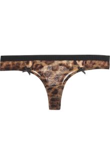 Roberto Cavalli Leopard Print Tulle Hipster Briefs - Lyst