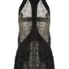 Roberto Cavalli Snake Print Silk Chiffon Dress in Gray - Lyst