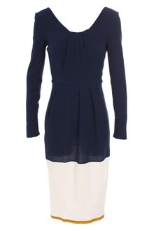 Roksanda Ilincic Two Tone Crepe Wool Dress - Lyst