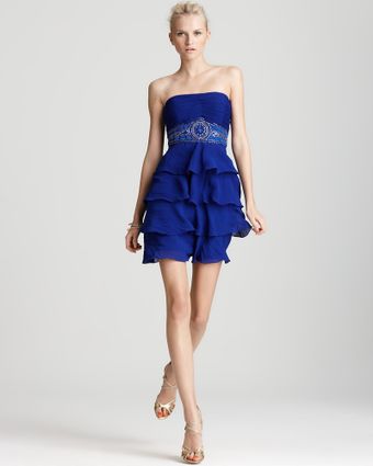 Sue Wong Sw Studio By Dress Strapless Ruffle - Lyst