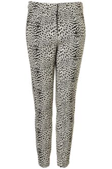 Topshop Animal Jacquard Cigarette Trousers - Lyst