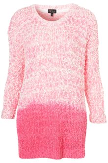 Topshop Knitted Dip Dye Slubby Jumper - Lyst