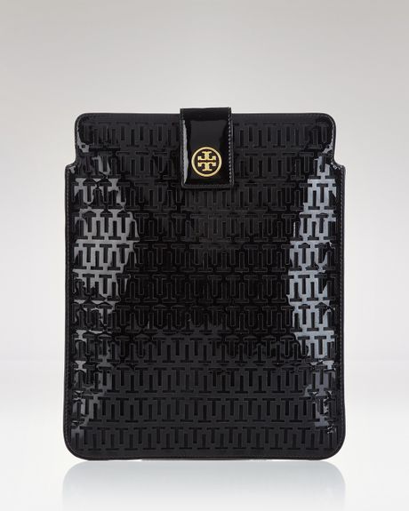 Tory Burch Etablet Sleeve Georgiana Pull Sleeve in Black (black patent) - Lyst