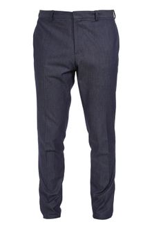 Valentino Tailored Cotton Chambray Trousers - Lyst