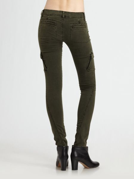 skinny leg cargo pants