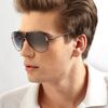 Yves Saint Laurent Logo Accented Metal Aviator Sunglasses in Black for Men - Lyst