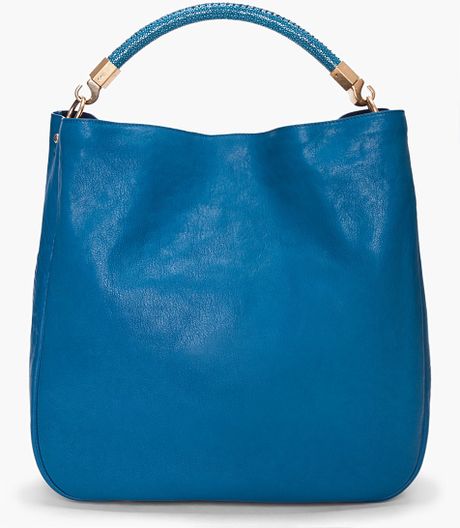 Yves Saint Laurent Large Blue Roady Hobo in Blue - Lyst