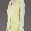 3.1 Phillip Lim Chiffon Back Cardigan in Yellow (lemonade) - Lyst