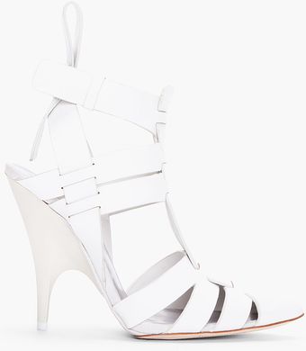  White Danica Woven Heels 