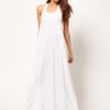 Asos Collection Asos Maxi Dress with Triple Strap Back Detail in Pink (coral) - Lyst
