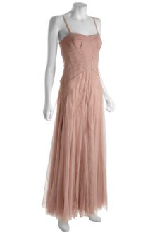 BCBGMAXAZRIA Powder Pink Floral Mesh Tulle Moriza Long Dress - Lyst