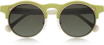  Anastasie Flipup Roundframe Acetate Sunglasses 