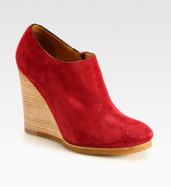  Suede Wedge Ankle Boots 