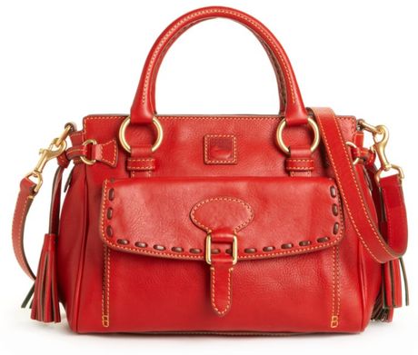 red dooney florentine satchel