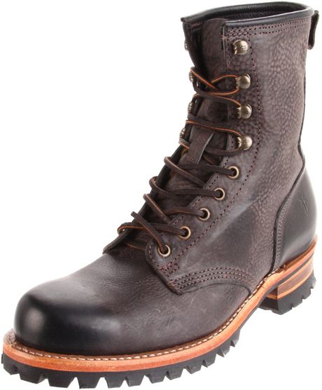 frye logger boots men's
