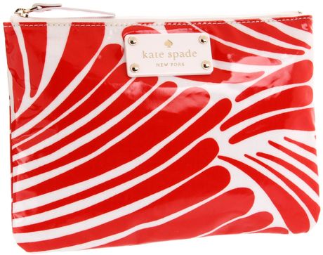 Kate Spade Kate Spade New York Daycation Little Gia Cosmetic Bag in Red (flame fingers) - Lyst
