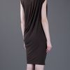 Lanvin Draped Dress in Gray (anthracite) - Lyst