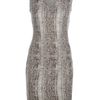 Lanvin Printed Dress in Brown - Lyst