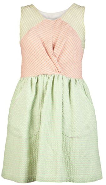  Stripe Keyhole Dress 