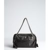 Prada Black Distressed Leather Chain Strap Shoulder Bag in Black - Lyst