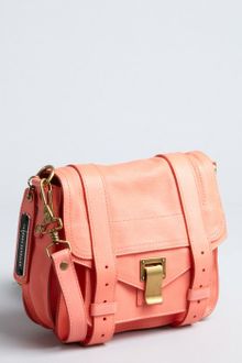 Proenza Schouler Neon Coral Leather Ps1 Pouch Shoulder Bag - Lyst