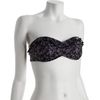 Shoshanna Black Floral Downtown Ditsy Ruffle Bandeau Bikini Top in Black - Lyst