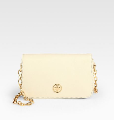 Tory Burch Robinson Convertible Flap Bag in Beige (ivory) - Lyst