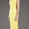 Victoria Beckham Basket Weave Banded Dress in Yellow (lemon) - Lyst