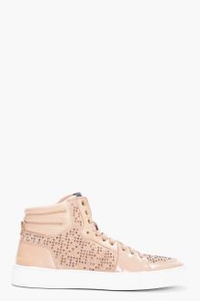 Yves Saint Laurent Beige Embellished Malibu Sneakers - Lyst
