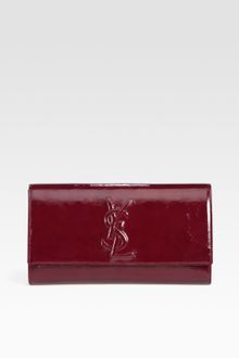 Yves Saint Laurent Ysl Large Patent Leather Clutch - Lyst