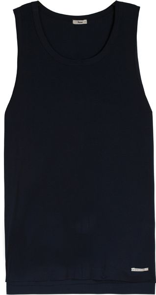 Acne Maine Cotton Vest Top in Blue for Men (denim) - Lyst