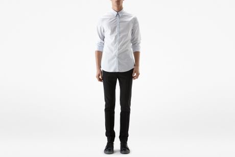 Acne Slim Check Small Shirt  in White for Men - Lyst