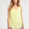 Alice + Olivia Lucy Silk Cowlneck Trapeze Top in Yellow (coral) - Lyst