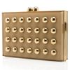 Elie Saab Square Clutch with Gold Studs in Gold - Lyst