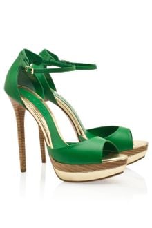 Elie Saab Peep Ankle Srap Platform 11 - Lyst