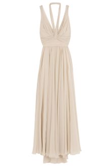 Elie Saab Silk Georg Long Slit Dress 1 - Lyst