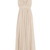 Elie Saab Silk Georg Long Slit Dress 1 in Beige - Lyst