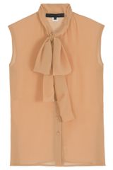 Elie Saab Sl Chiffon Bow Neck Top