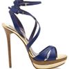 Elie Saab Multi Strap Platform Sandals in Blue (multi) - Lyst